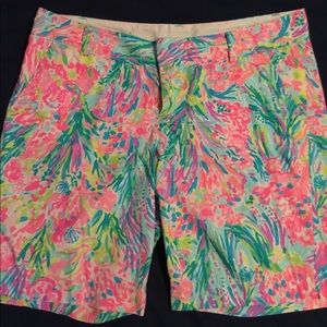 Lilly Pulitzer Fan Sea Pants Shorts, size 14